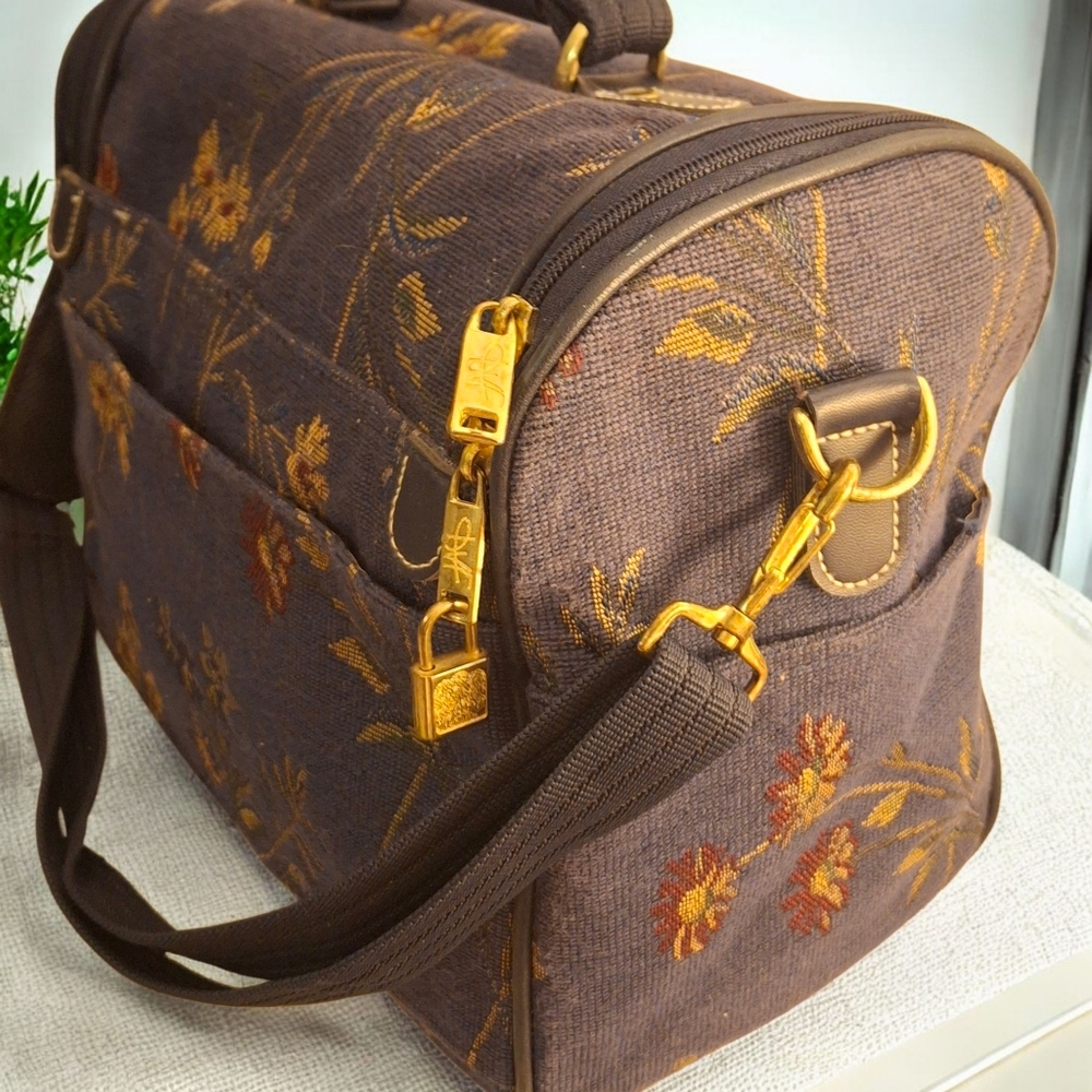 Vintage Diane Von Furstenberg Weekender, Carry On Train Case Shoulder Bag - Picture 11 of 13